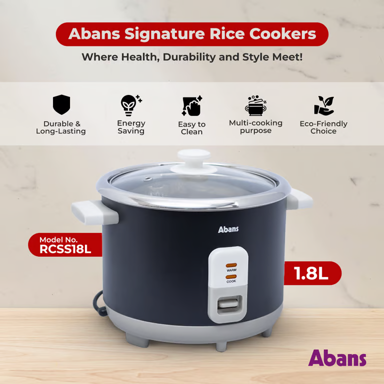 1.8L (1KG) Rice Cooker With Stainless Steel Pot