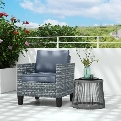 RATTAN CHAIR DGRAY