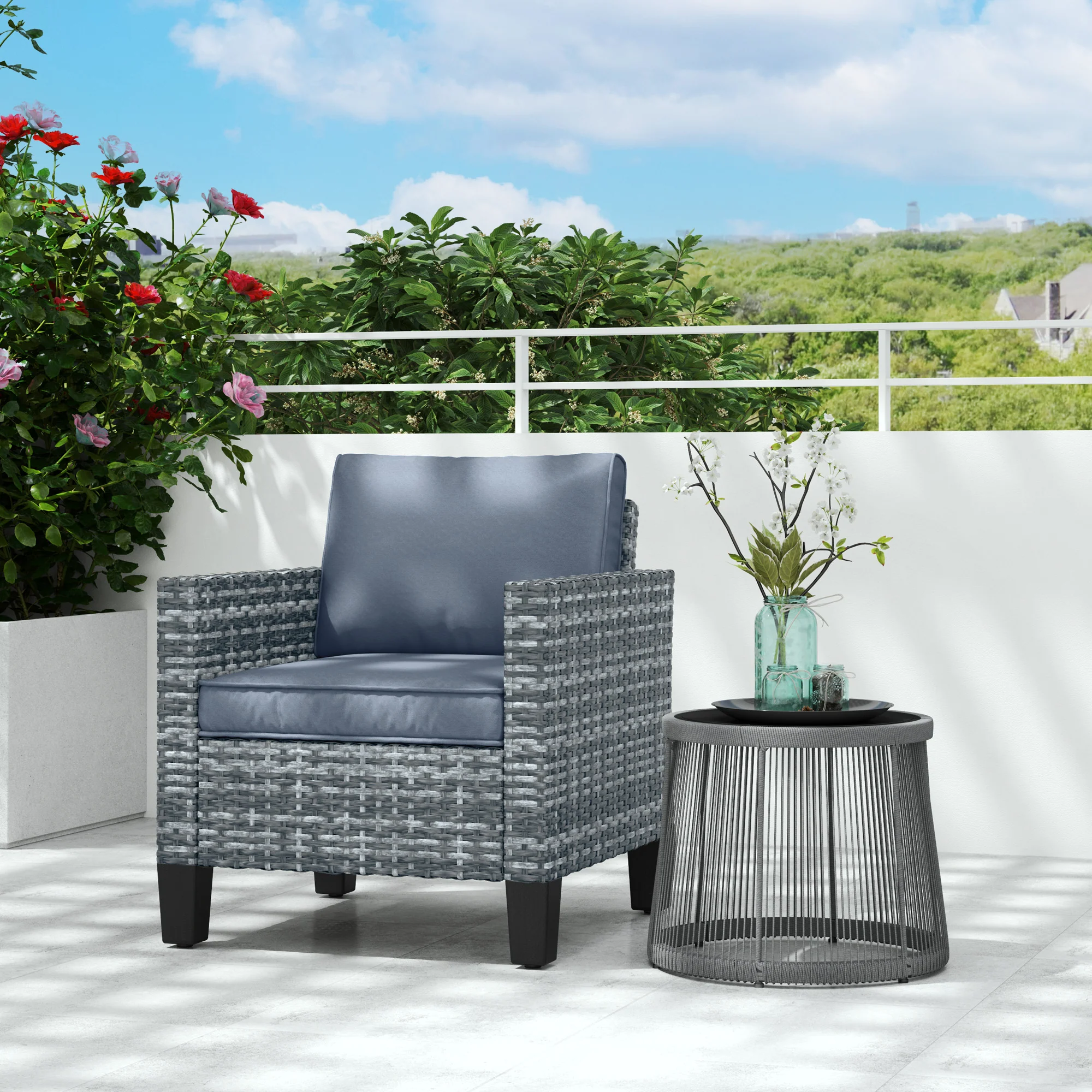 RATTAN CHAIR DGRAY